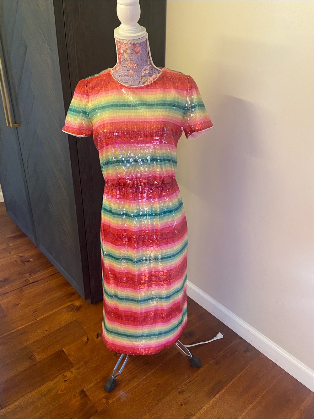 J.crew sequin stripe dress 00 NWT